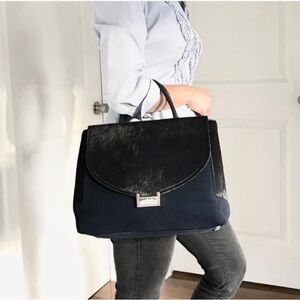 Kate Spade Black and Navy Satchel